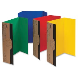 Image for Pacon Single-Walled Tri-Fold Corrugated Presentation Board, 48 x 36 Inches, Assorted Colors, Set of 24 from School Specialty
