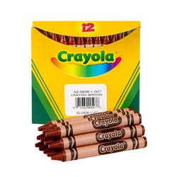 Image for Crayola Crayons Refill, Standard Size, Brown, Pack of 12 from School Specialty
