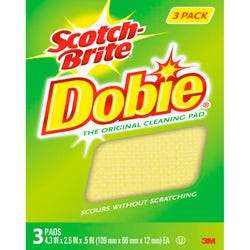 Image for Scotch-Brite Dobie All-Purpose Cleaning Pad, Yellow, Pack of 3 from School Specialty