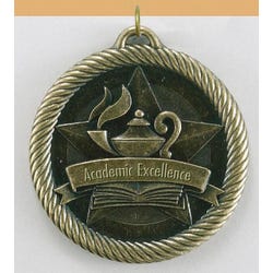 Image for Hammond & Stephens Multi-Level Dovetail/Academic Excellence Value Medal, 2 Inches, Solid Die Cast, Gold from School Specialty