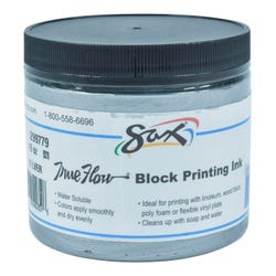 Sax Water Soluble Block Printing Ink, 1 Pint Jar, Silver Item Number 1299779