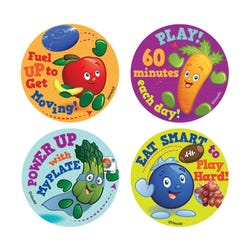 Image for Visualz Active Kids MyPlate Stickers, 4 Designs, Roll of 200 from School Specialty