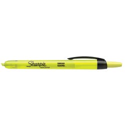 Image for Sharpie Accent Smear Guard Non-Toxic Retractable Smear-Resistant Highlighter, Chisel Tip, Fluorescent Yellow from School Specialty
