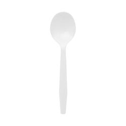 Image for Dixie Foods Durable Mediumweight Shatter Resistant Soup Spoon, Plastic, White, Pack of 100 from School Specialty