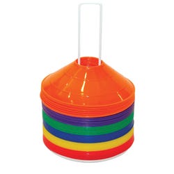 Image for Champion Half Cone Markers with Storage Rack, 9 x 2 Inches, Set of 48 from School Specialty