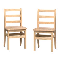 Foundations Little Scholars Ladderback Chairs, 14-Inch Seat, Set of 2, Item Number 2095348