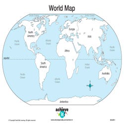 Achieve It! World Map Mats, Set Of 10 2129851