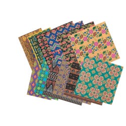 Image for Roylco Assorted Pattern Global Village Design Paper, Assorted Colors, 48 Sheets from School Specialty