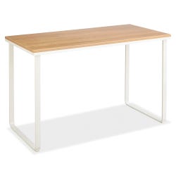 Image for Safco Steel Workstation, 47-1/4 x 24 x 28-3/4 Inches, Bleach White, Beech Laminate from School Specialty