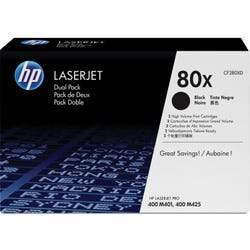 Image for HP 80X Ink Cartridge, CF280XD, Black, Pack of 2 from School Specialty