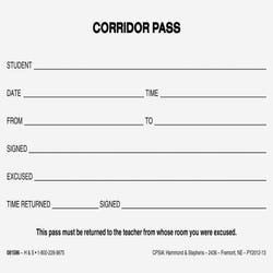 Image for Hammond & Stephens Corridor Pass, 3 x 5 Inches, 100 Sheets per Pad, Pack of 10 Pads from School Specialty