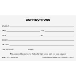 Image for Hammond & Stephens Corridor Pass, 3 x 5 Inches, 100 Sheets per Pad, Pack of 10 Pads from School Specialty