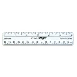Image for School Smart Flexible Plastic Ruler, Inches and Metric, 6 Inch Size, Clear from School Specialty