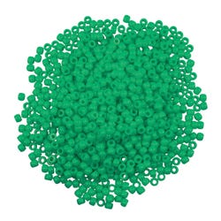 Image for Creativity Street Plastic Pony Beads, 6 x 9 mm, Green, Pack of 1000 from School Specialty