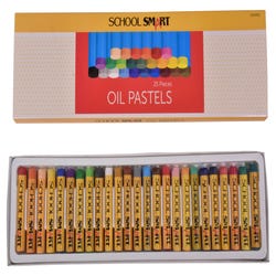 School Smart Oil Pastels, Assorted Colors, Set of 25 Item Number 1594965