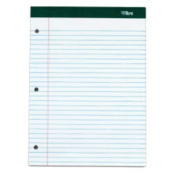 Image for TOPS Docket Legal Pad, 3-Hole Punched, 8-1/2 x 11-3/4 Inches, White, 100 Sheets, Pack of 6 from School Specialty