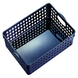 Image for Achieva Storage Baskets, 11-1/2 x 8-1/2 x 3 Inches, Black, Pack of 3 from School Specialty