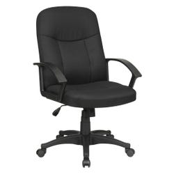 Image for Lorell Executive Fabric Mid-Back Chairs, 26-1/4 x 27-1/2 x 38-1/2 in, Black from School Specialty
