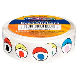 Image for Creativity Street Flat Wiggle Eye Sticker, 10 mm, Multi-Color, Pack of 1000 from School Specialty