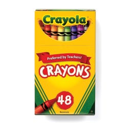 Image for Crayola Standard Size Crayons in Hinged Top Box, Set of 48 from School Specialty