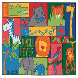 Carpets for Kids KID$Value Jungle Fever Rug, 4 x 6 Feet, Rectangle, Multicolored, Item Number 1464901
