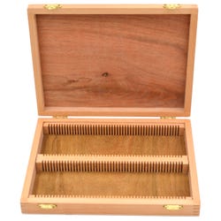 Image for Eisco Labs Wooden Slide Box, With Latch, Holds 100 Slides from School Specialty