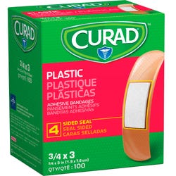 Image for Curad Latex-Free Sterile Adhesive Bandage, 3/4 X 3 in, Plastic, Pack of 100 from School Specialty
