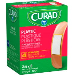Image for Curad Latex-Free Sterile Adhesive Bandage, 3/4 X 3 in, Plastic, Pack of 100 from School Specialty