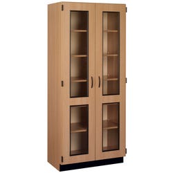 Image for Stevens I.D. Systems 6 Shelf Display Cabinet with Locking Double Doors, 36 x 23 x 84 Inches from School Specialty