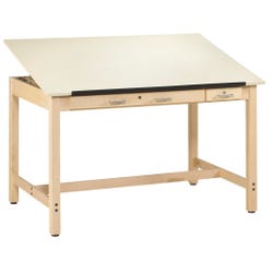 Diversified Woodcrafts Instructors Drafting Table, 72 x 37-1/2 x 37, Maple 599213