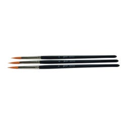 Sax True Flow Golden Taklon Watercolor Paint Brushes, Round, Size 8, Pack of 3, Item Number 1567532