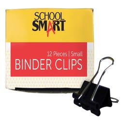 Image for School Smart Binder Clip, Small, 3/4 Inches, Pack of 12 from School Specialty