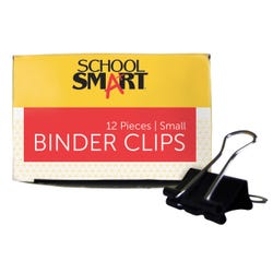 Image for School Smart Binder Clip, Small, 3/4 Inches, Pack of 12 from School Specialty