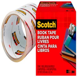 Image for Scotch 845 Book Tape, 4 Inches x 15 Yards, 3 Inch Core, Crystal Clear from School Specialty