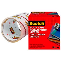 Image for Scotch 845 Book Tape, 4 Inches x 15 Yards, 3 Inch Core, Crystal Clear from School Specialty