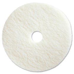 Image for Genuine Joe Polishing Floor Pad, 19 in, White, 5 Per Carton from School Specialty