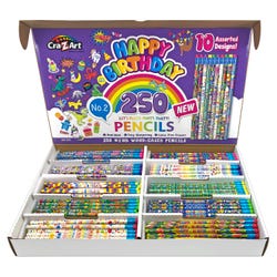 Image for Cra-Z-Art Happy Birthday Pencils, No 2, Pre-Sharpened, Class Pack of 250 from School Specialty