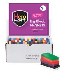 Image for Dowling Magnets Hero Magnets, Big Block, Set of 40 from School Specialty