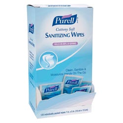 Image for Purell Cottony Soft Hand Sanitizing Wipes, Individually Wrapped, 120 Count, Case of 12 from School Specialty