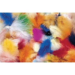 Creativity Street Marabou Feathers, Assorted Colors, 1/2 Ounce Bag, Pack of 150 Item Number 085836