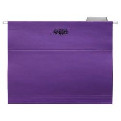 Image for School Smart Hanging File Folders, Letter Size, 1/5 Cut Tabs, Purple, Pack of 25 from School Specialty