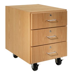 Image for Diversified Woodcrafts M Series Mobile Storage Cabinet, 24 x 22 x 30 Inches, 3 Drawers from School Specialty