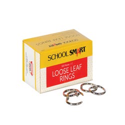 Image for School Smart Loose Leaf Rings, 1 Inch, Nickel Plated Steel, Pack of 100 from School Specialty