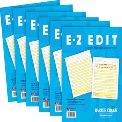 Image for Barker Creek E-Z Edit Writing Paper, 8-1/2 x 11 Inches, 50 Sheets/100 Pages, Pack of 6 from School Specialty