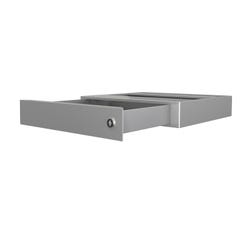 Double Pedestal Desk Optional Drawer, 16 x 12 x 2 Inches, Silver Gray Item 1605474