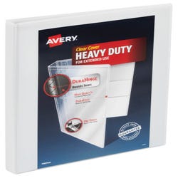 Image for Avery DuraHinge Heavy Duty View Binder, 1/2 Inch, Slant Ring, White from School Specialty