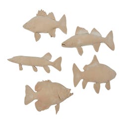 Image for Sax Gyotaku Game Fish Print Models Set Latex-Free, Assorted Sizes, Tan, Set of 5 from School Specialty