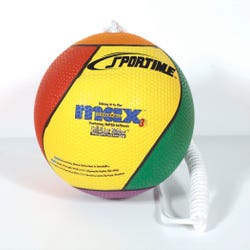 Image for Sportime Max Sports Tetherball, 8-1/2 Inch Diameter, Attached Nylon Rope, Multicolor from School Specialty