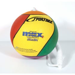 Image for Sportime Max Sports Tetherball, 20-2/5 Inch Diameter, Attached Nylon Rope, Multicolor from School Specialty