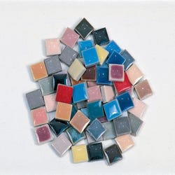 Image for Jennifer's Mosaics Porcelain Mosaic Tile, 3/8 Inches, Assorted Colors, 5 Pound Bag from School Specialty